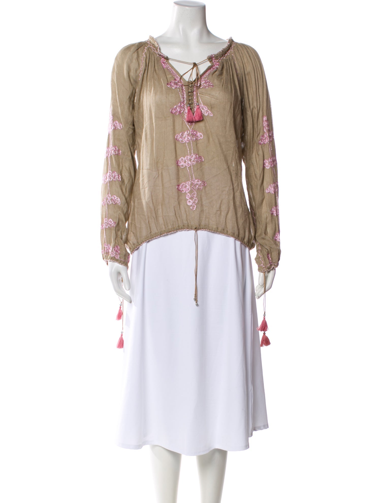 Melissa Odabash Floral Print V-Neck Tunic