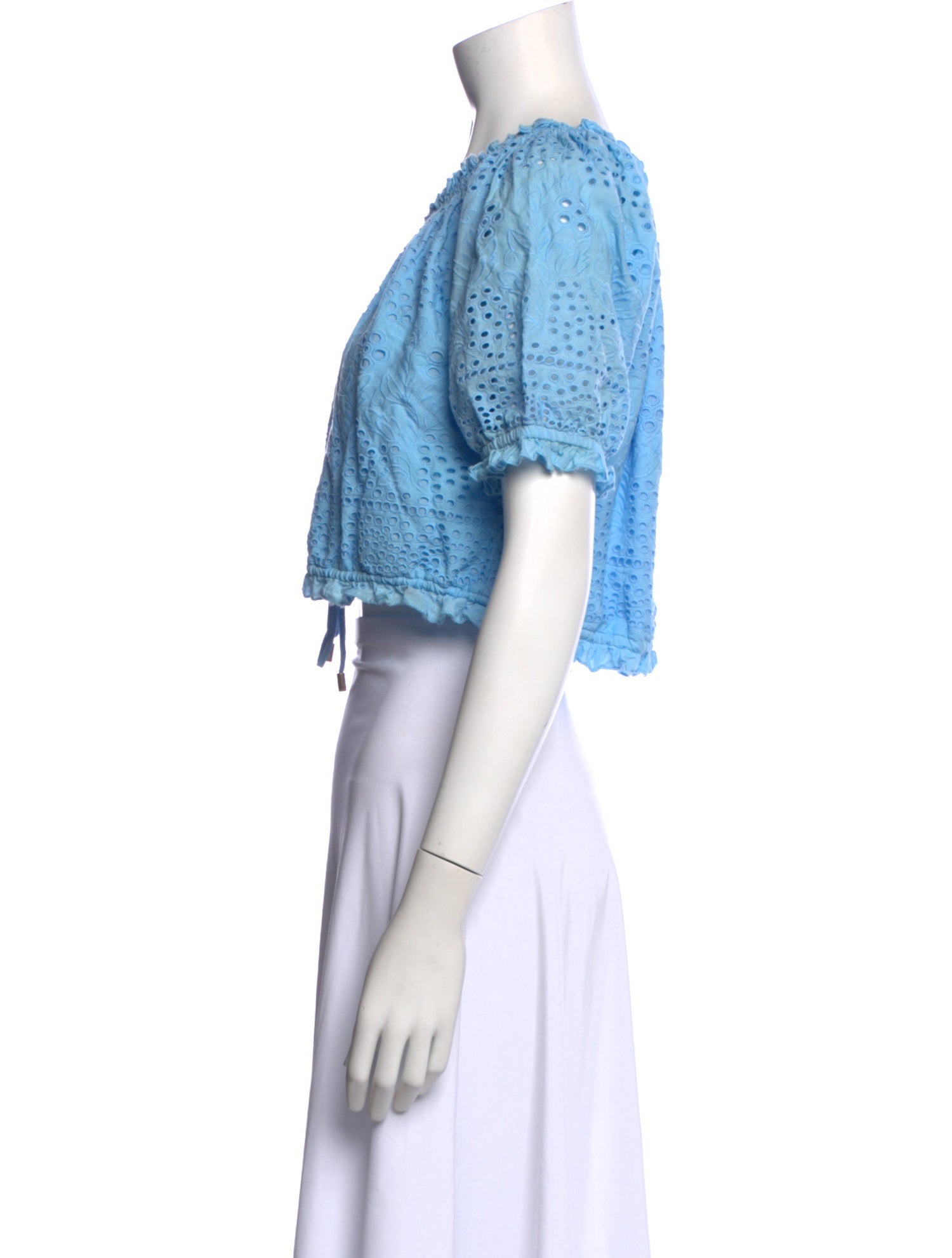 Melissa Odabash Floral Print Off-The-Shoulder Crop Top