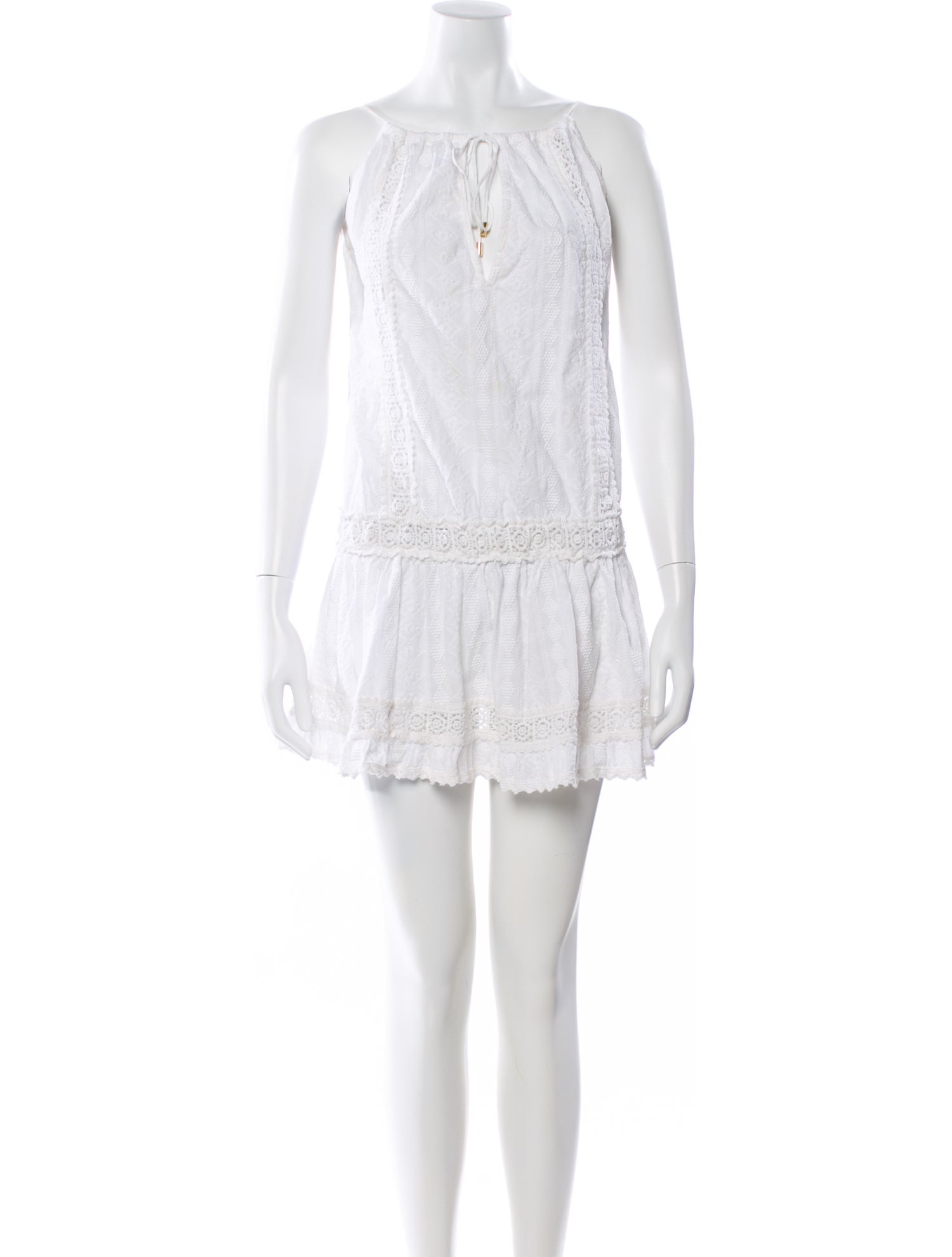 Melissa Odabash Bateau Neckline Mini Dress