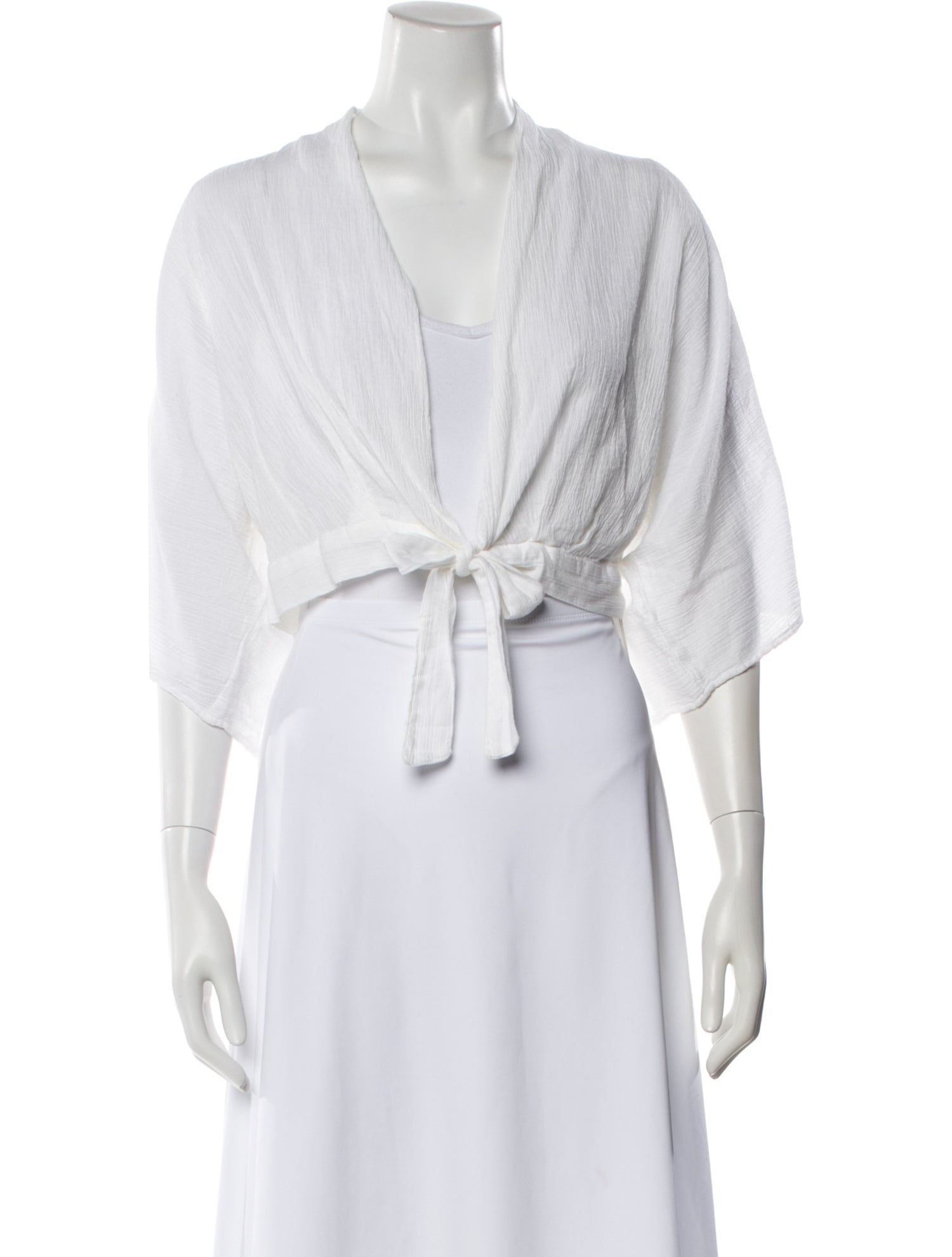 Melissa Odabash V-Neck Three-Quarter Sleeve Top