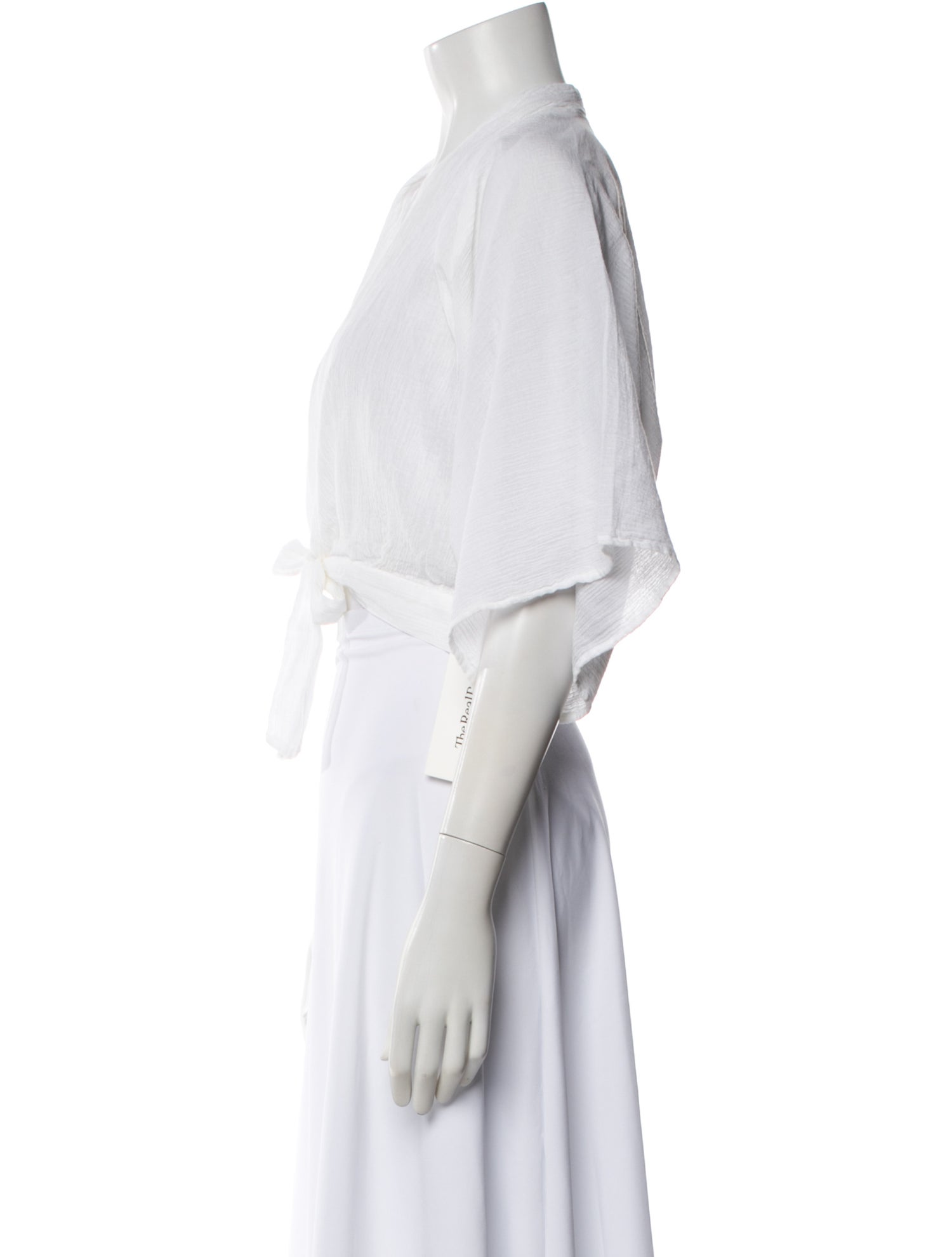 Melissa Odabash V-Neck Three-Quarter Sleeve Top