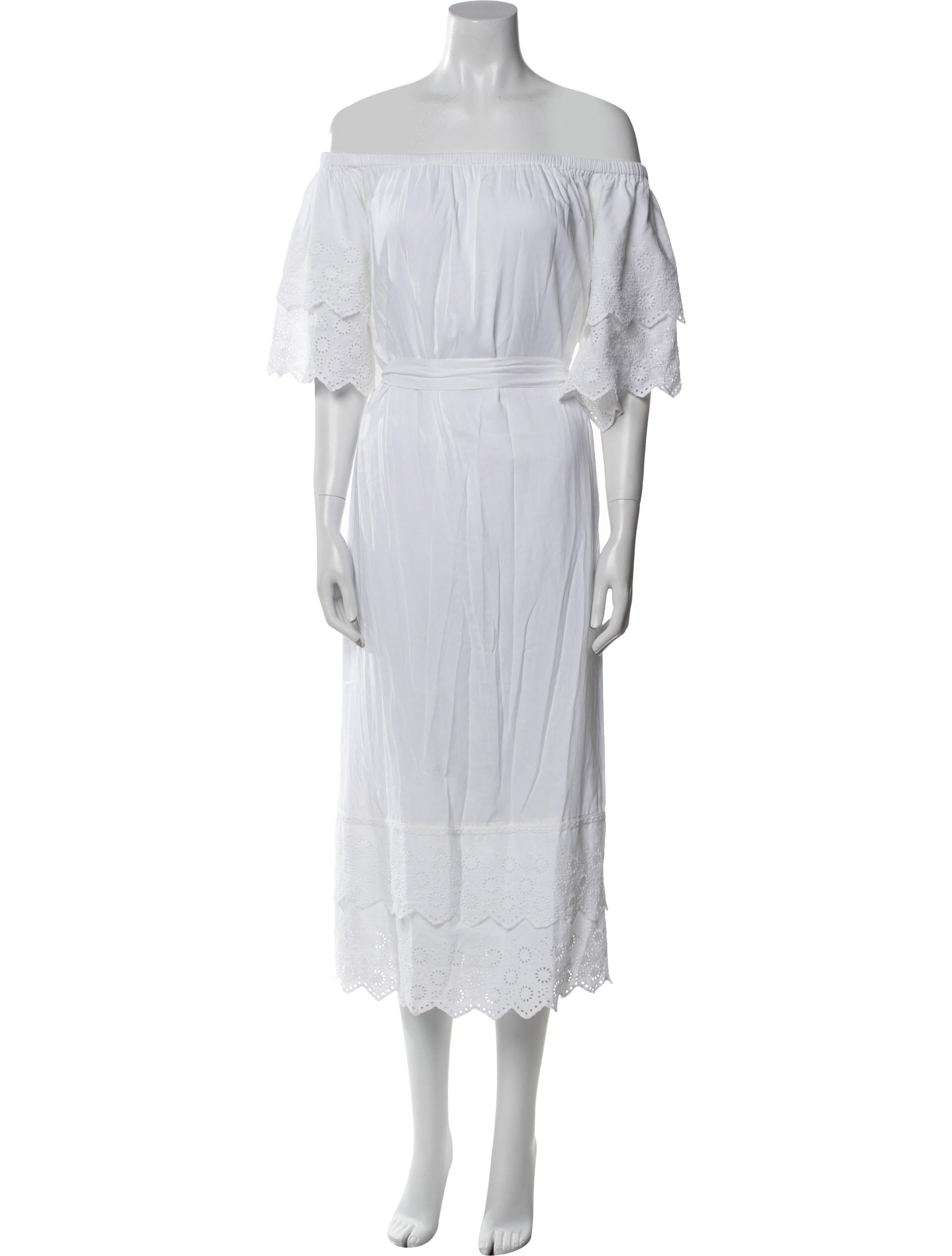 Melissa Odabash Off-The-Shoulder Midi Length Dress