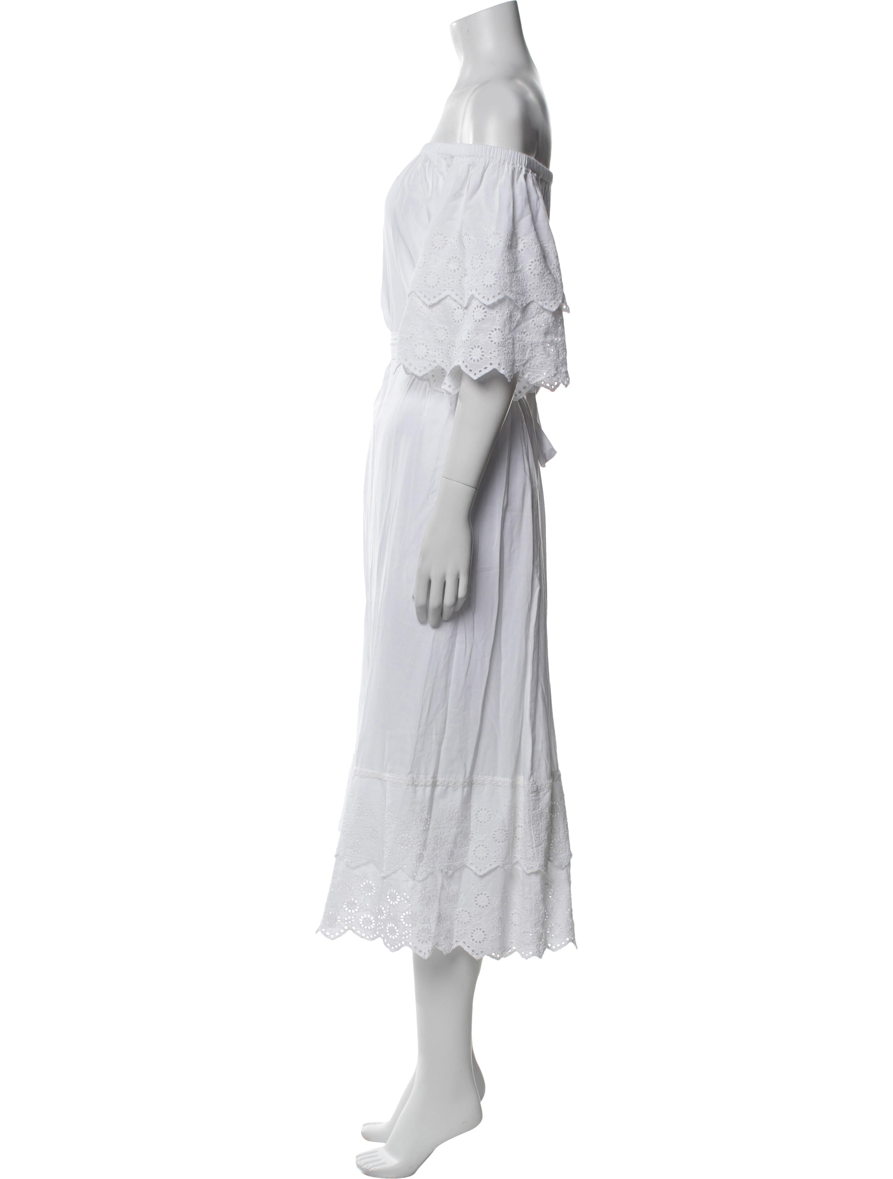 Melissa Odabash Off-The-Shoulder Midi Length Dress