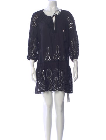 Pre-owned Melissa Odabash Printed Mini Dress In Blue