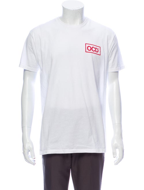 OCD Printed Crew Neck T-Shirt White