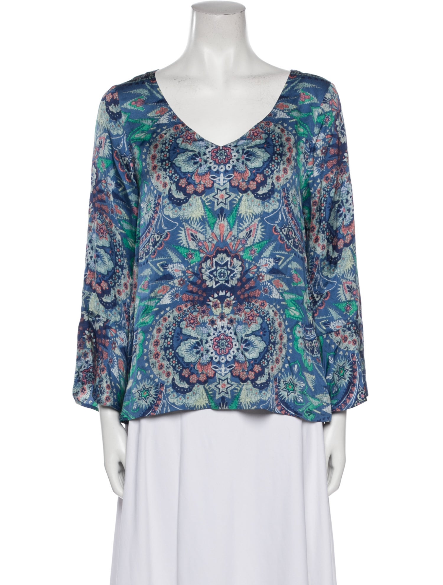 Odd Molly Printed Scoop Neck Blouse