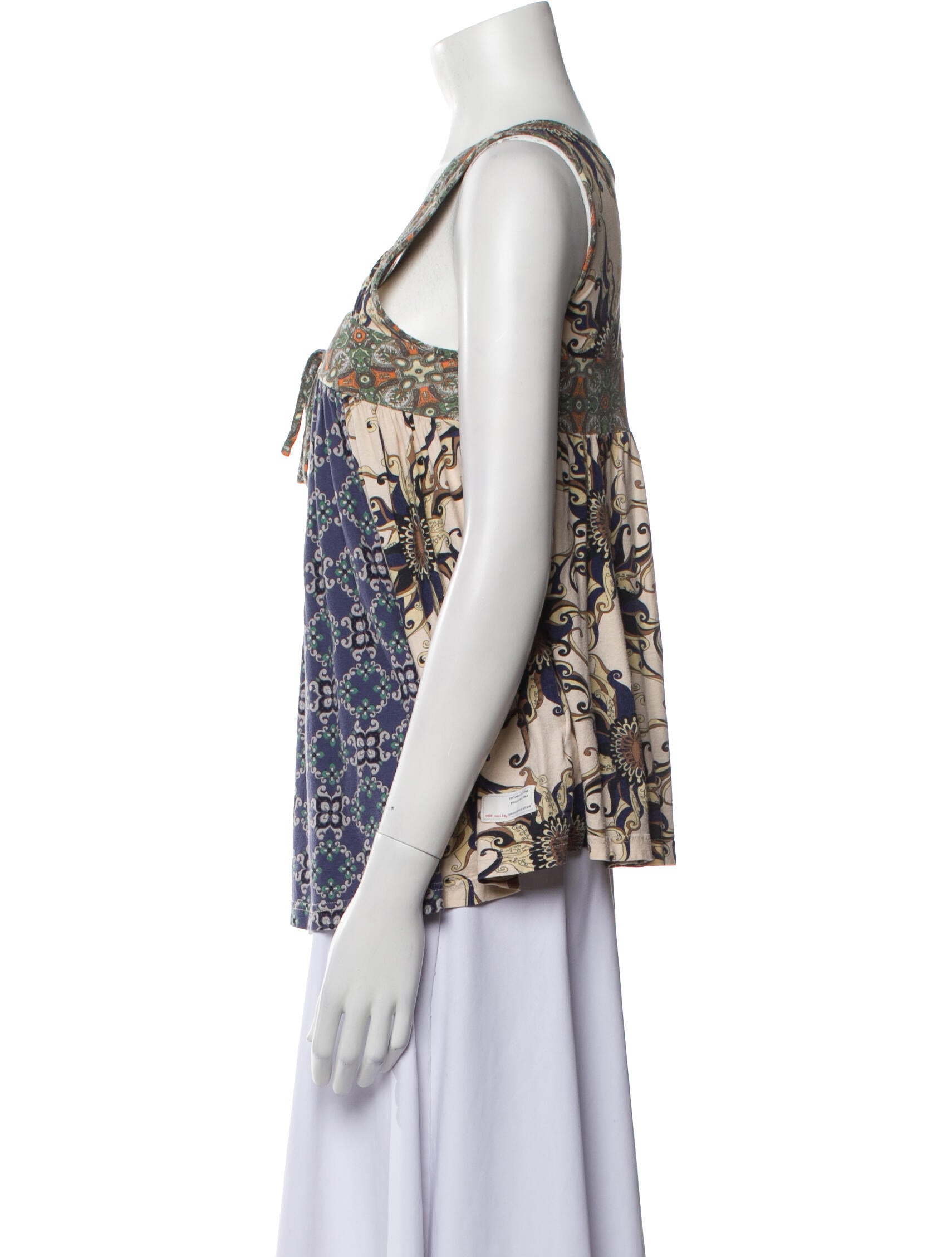 Odd Molly Printed V-Neck Blouse