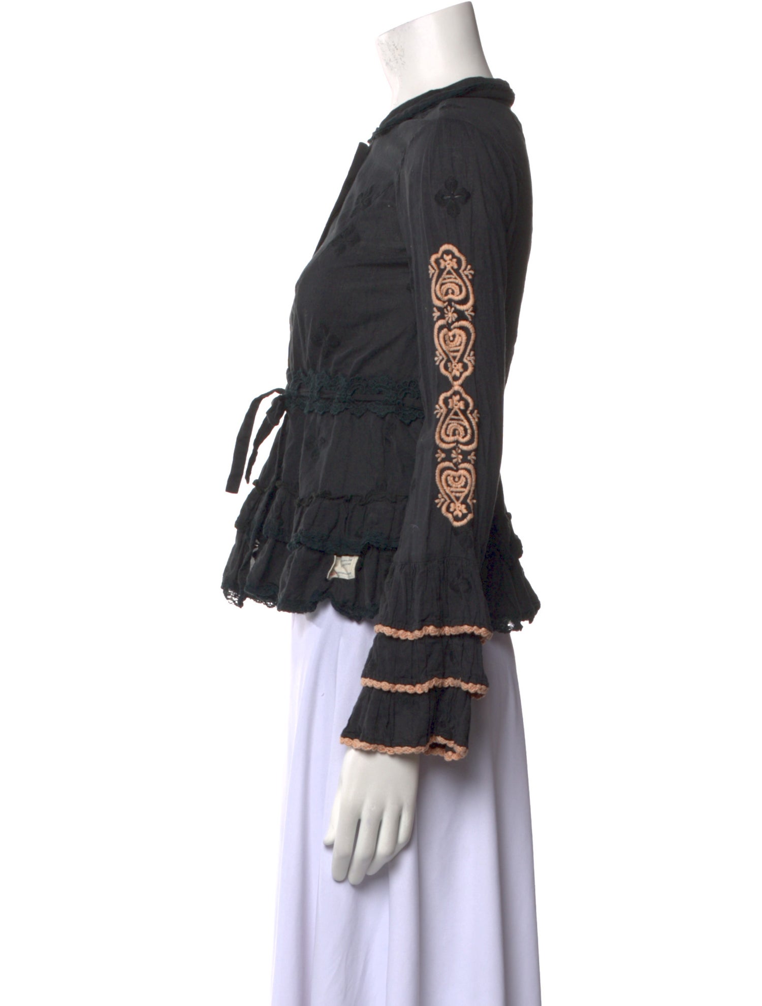 Odd Molly Mock Neck Long Sleeve Crop Top