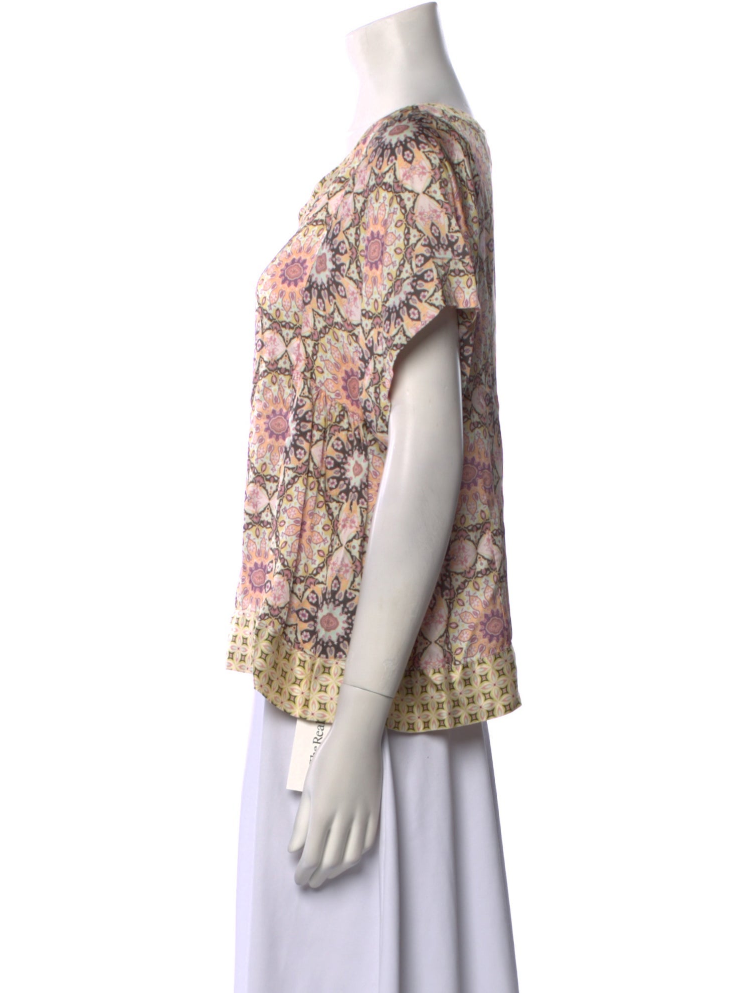 Odd Molly Printed Scoop Neck Blouse