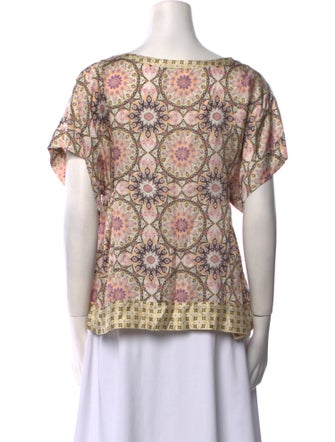 Odd Molly Printed Scoop Neck Blouse