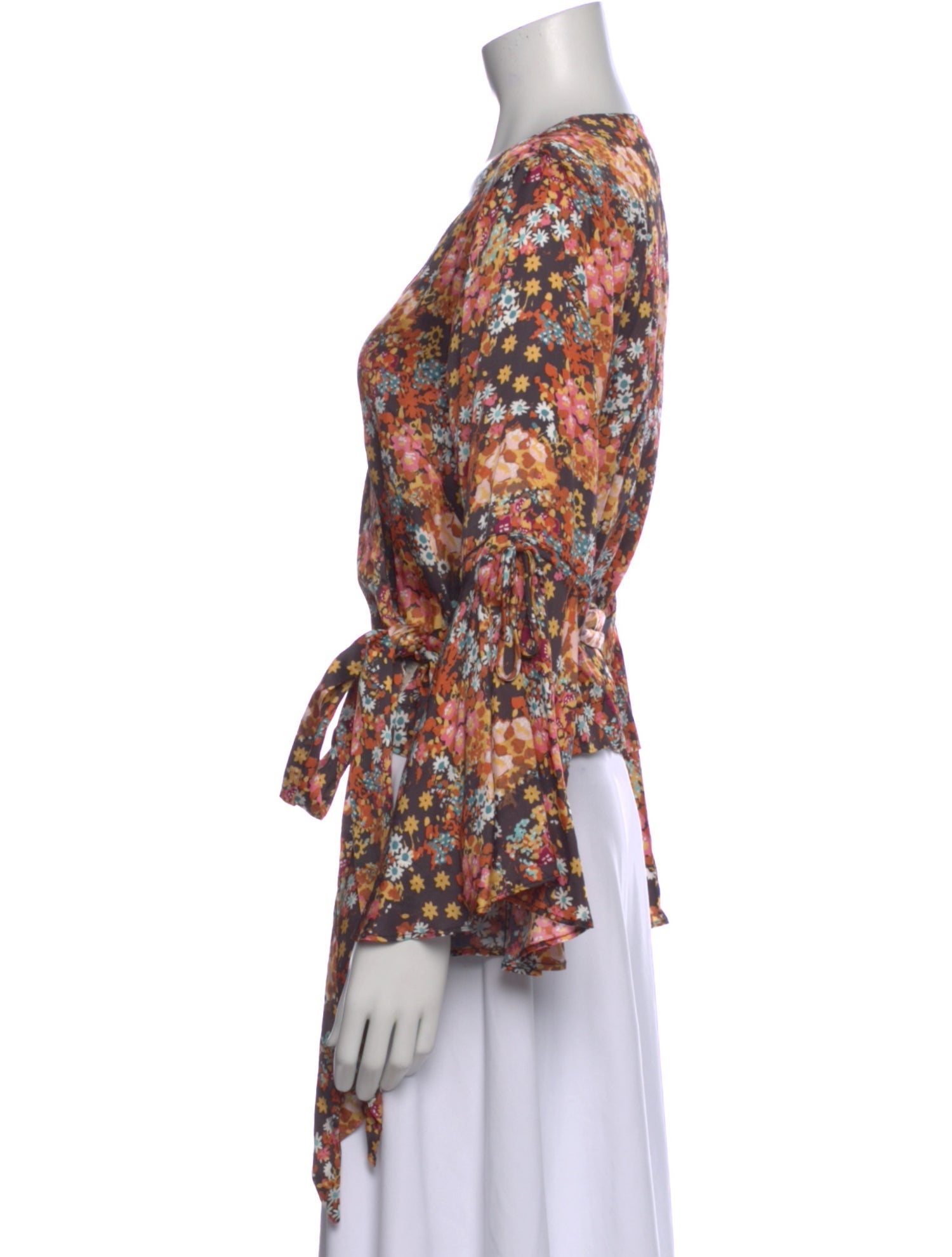 Odd Molly Floral Print V-Neck Blouse