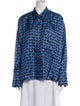 Odeeh Silk Printed Button-Up Top