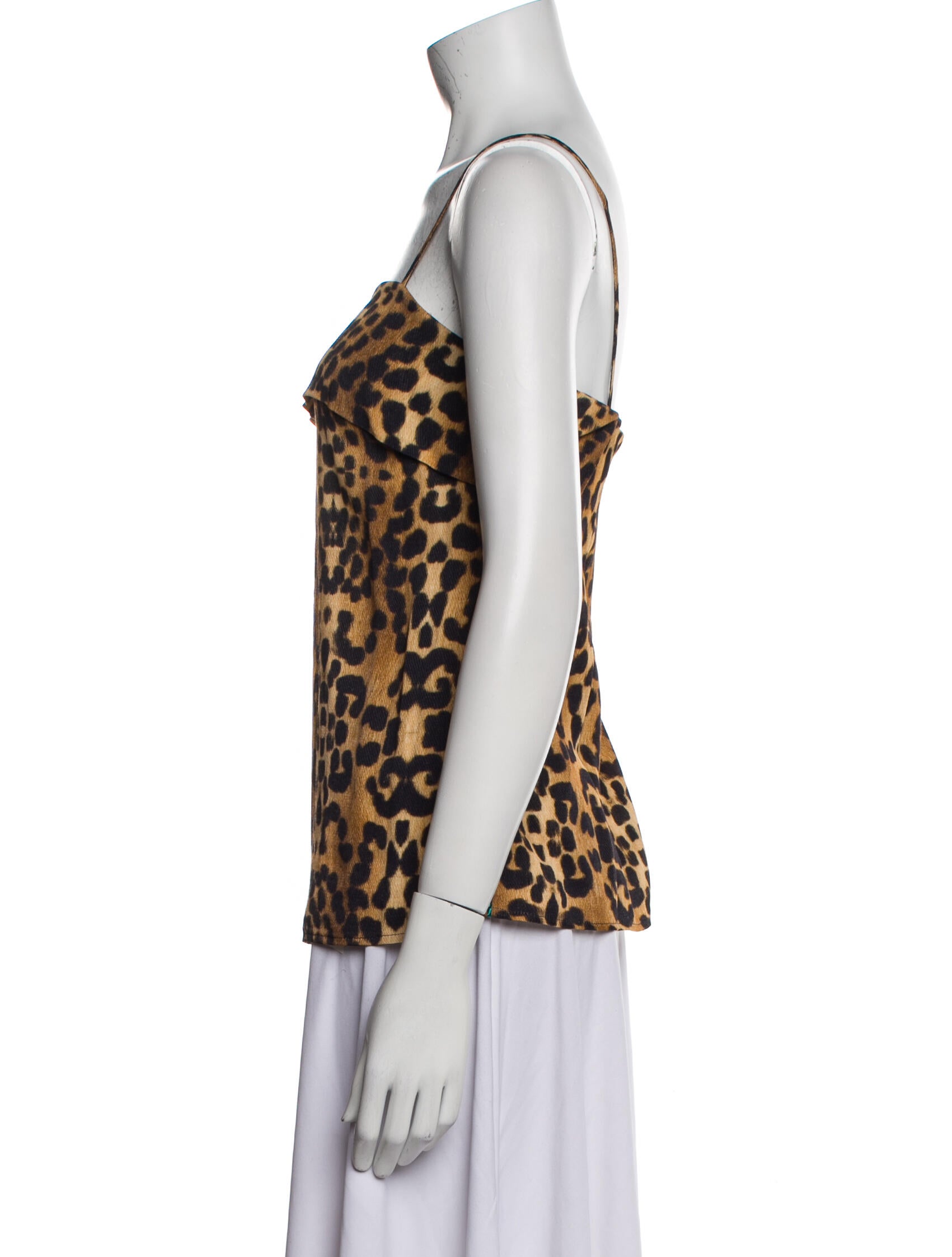 Odeeh Animal Print Square Neckline Top