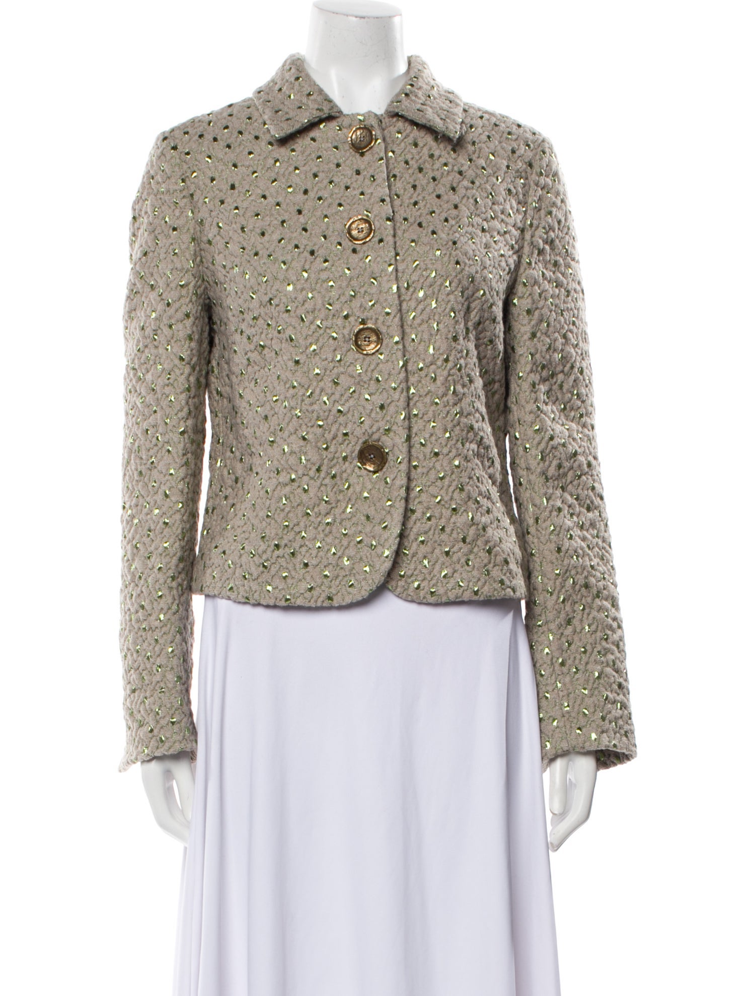 Odeeh Tweed Pattern Evening Jacket w/ Tags