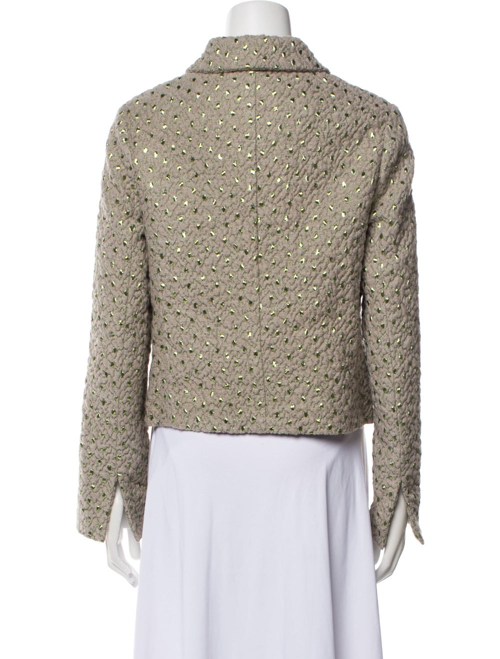 Odeeh Evening Jacket Neutrals Tweed Pattern Glitt… - image 3