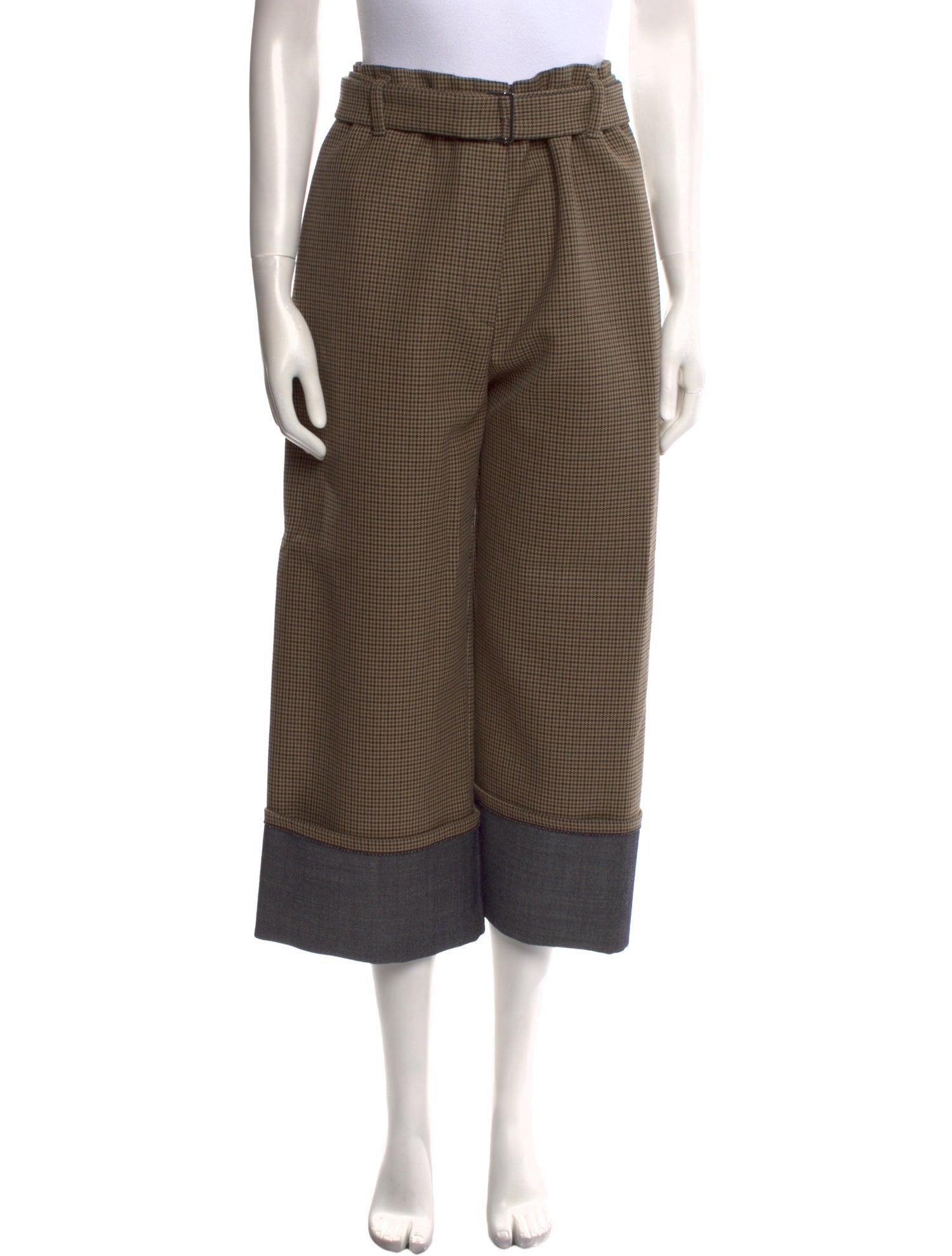 Odeeh Plaid Print Wide Leg Pants