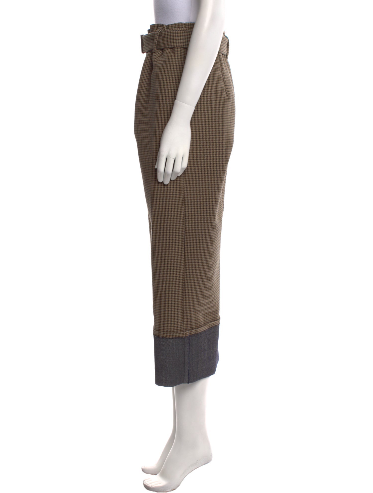 Odeeh Plaid Print Wide Leg Pants