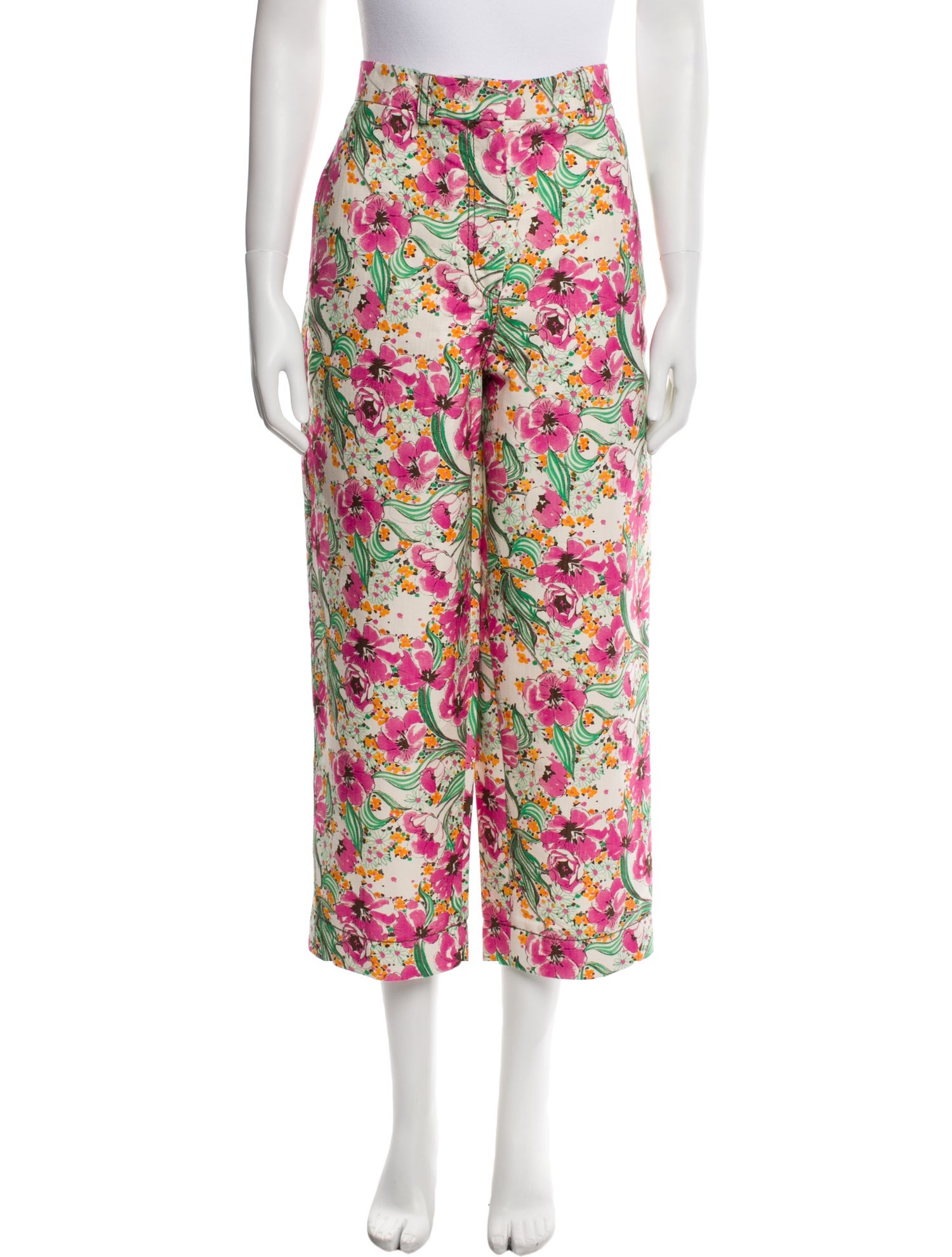 Odeeh Floral Print Wide Leg Pants w/ Tags