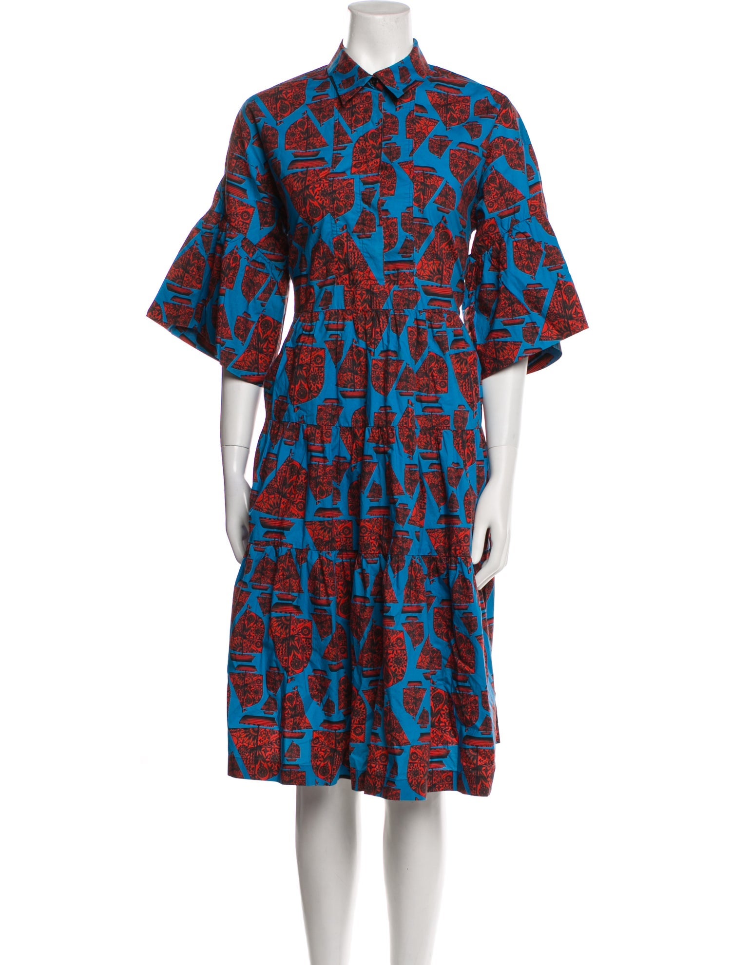 Odeeh Printed Midi Length Dress