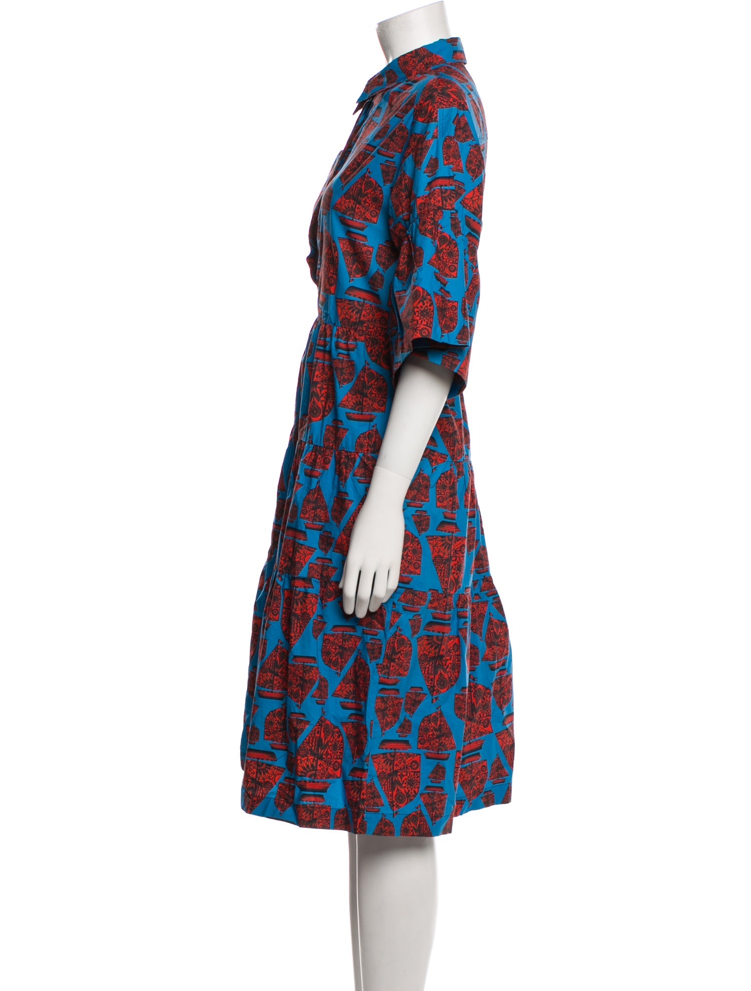 Odeeh Printed Midi Length Dress