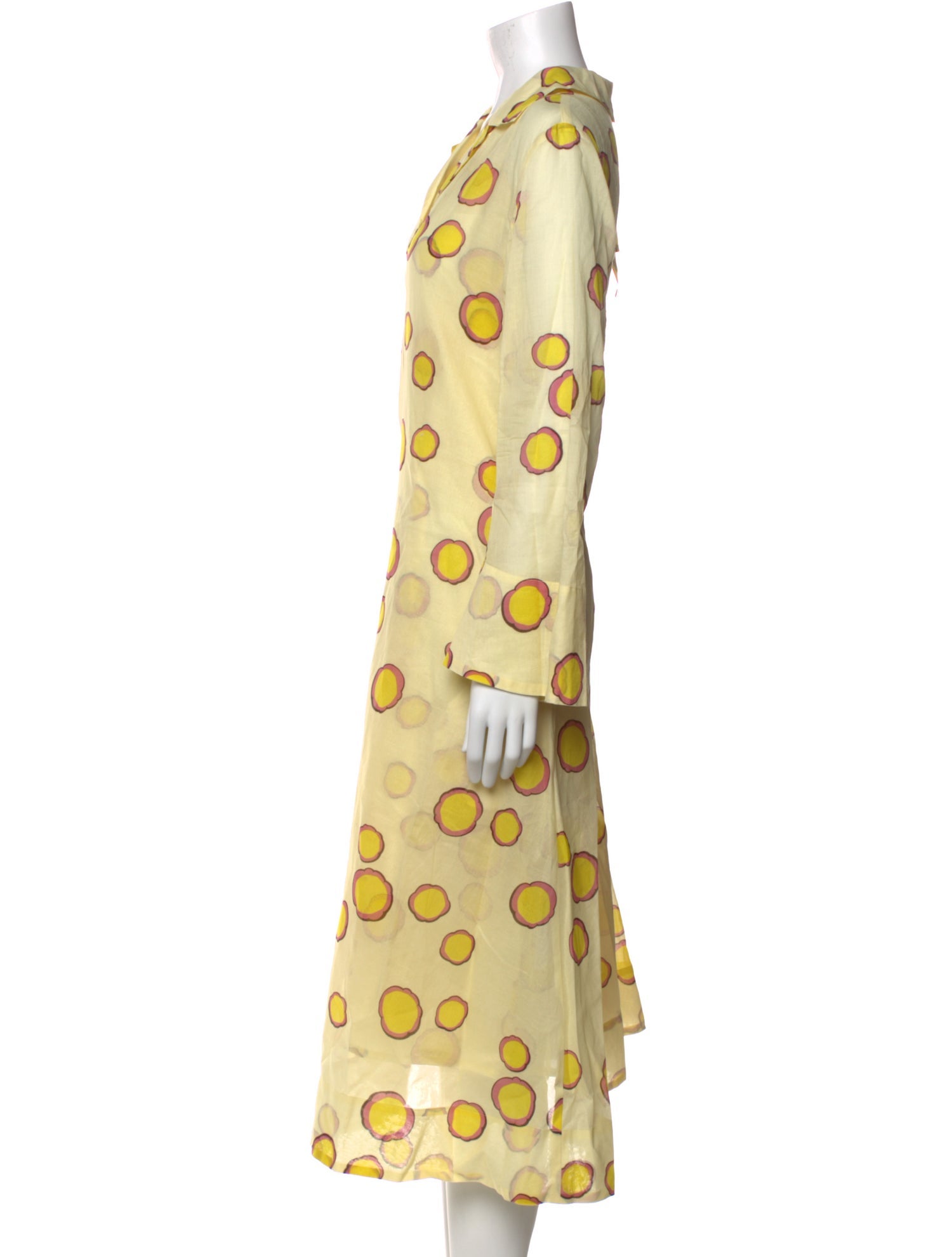 Odeeh Polka Dot Print Midi Length Dress