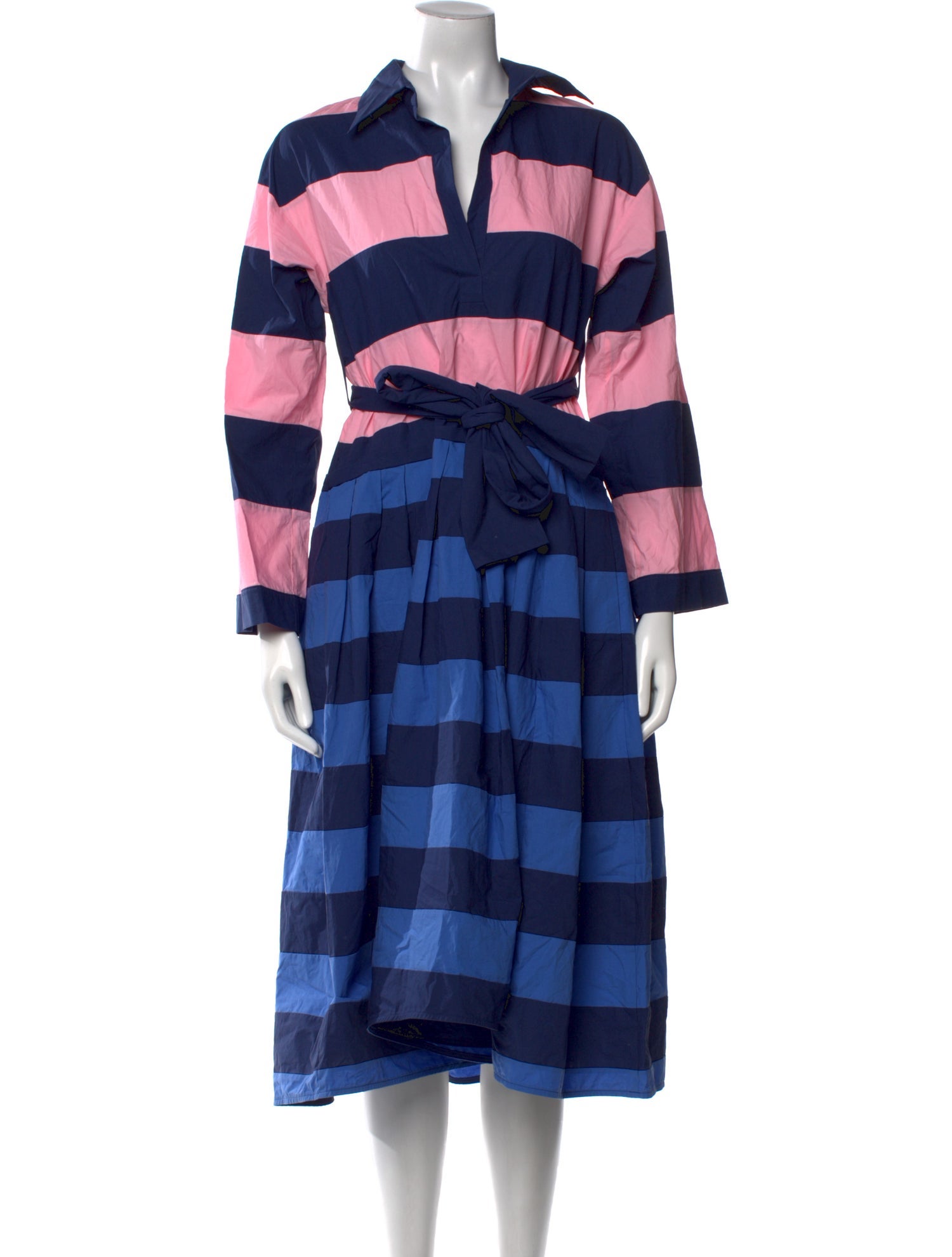 Odeeh Striped Midi Length Dress