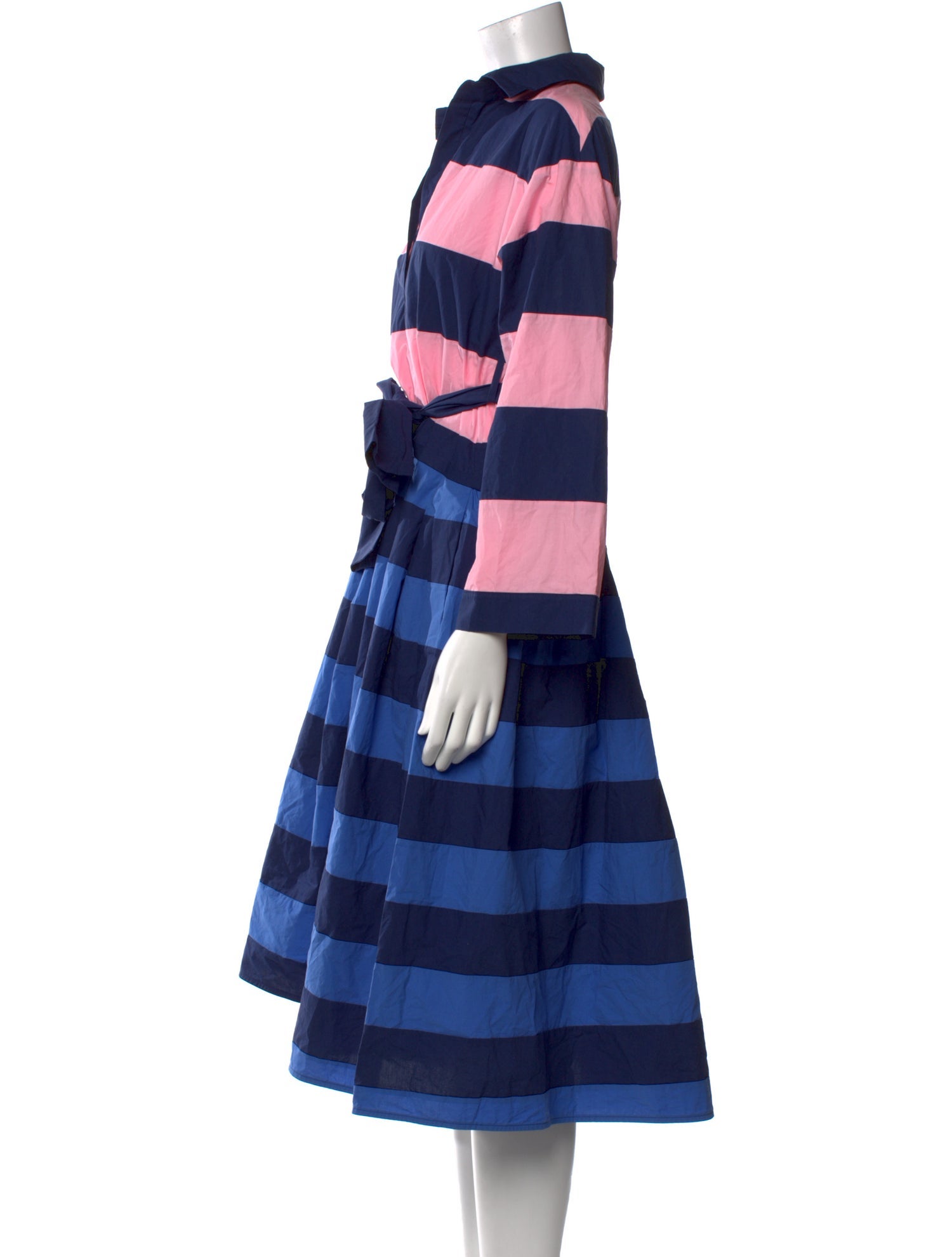 Odeeh Striped Midi Length Dress