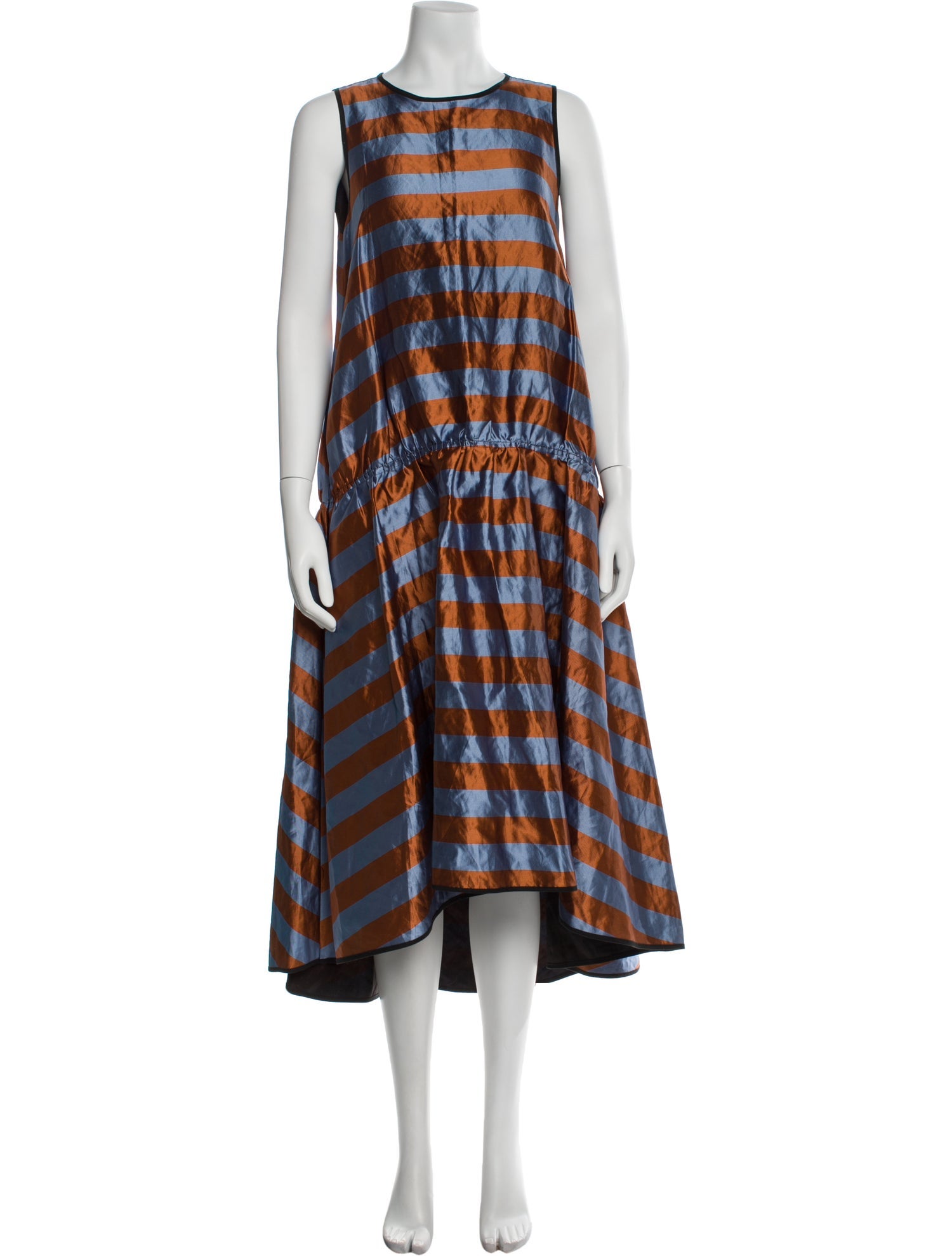 Odeeh Striped Midi Length Dress
