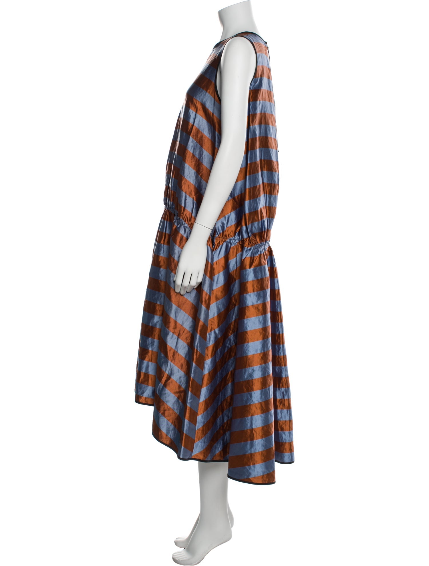 Odeeh Striped Midi Length Dress