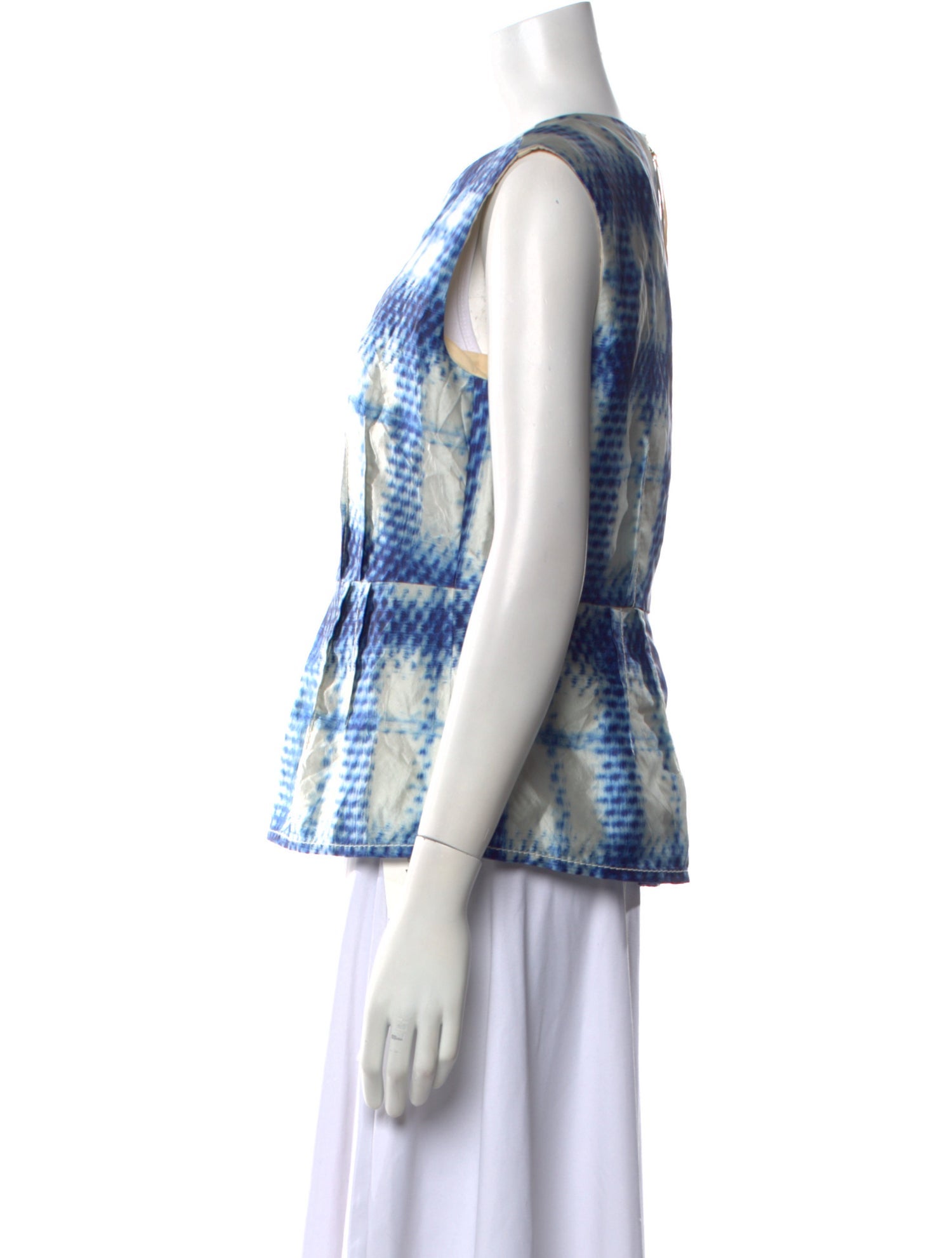 Odeeh Plaid Print Crew Neck Top w/ Tags