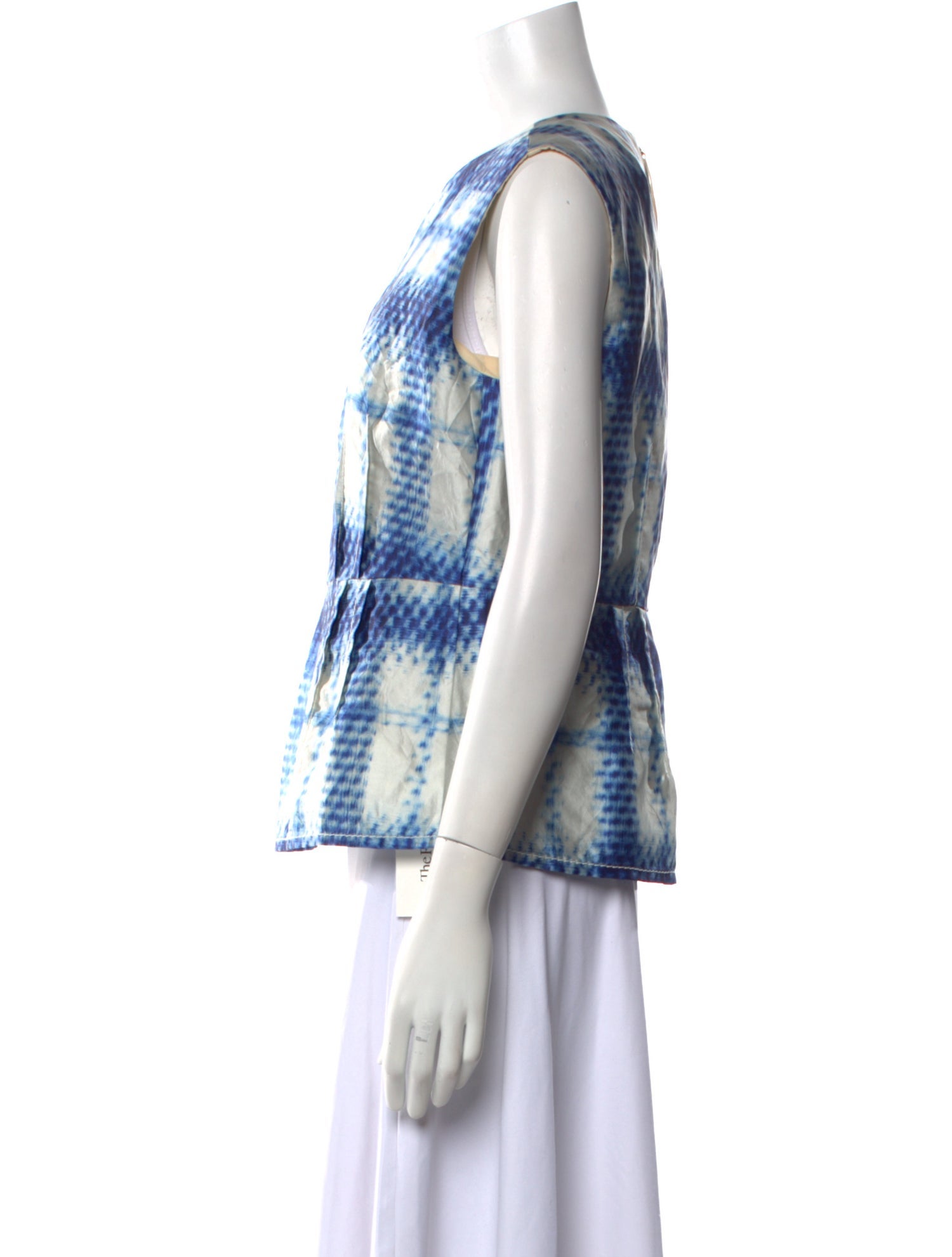 Odeeh Plaid Print Crew Neck Top w/ Tags