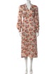 Odeeh Floral Print Midi Length Dress