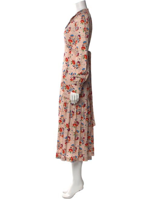 Odeeh Floral Print Midi Length Dress