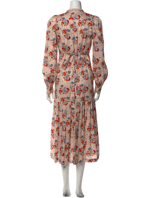 Odeeh Floral Print Midi Length Dress