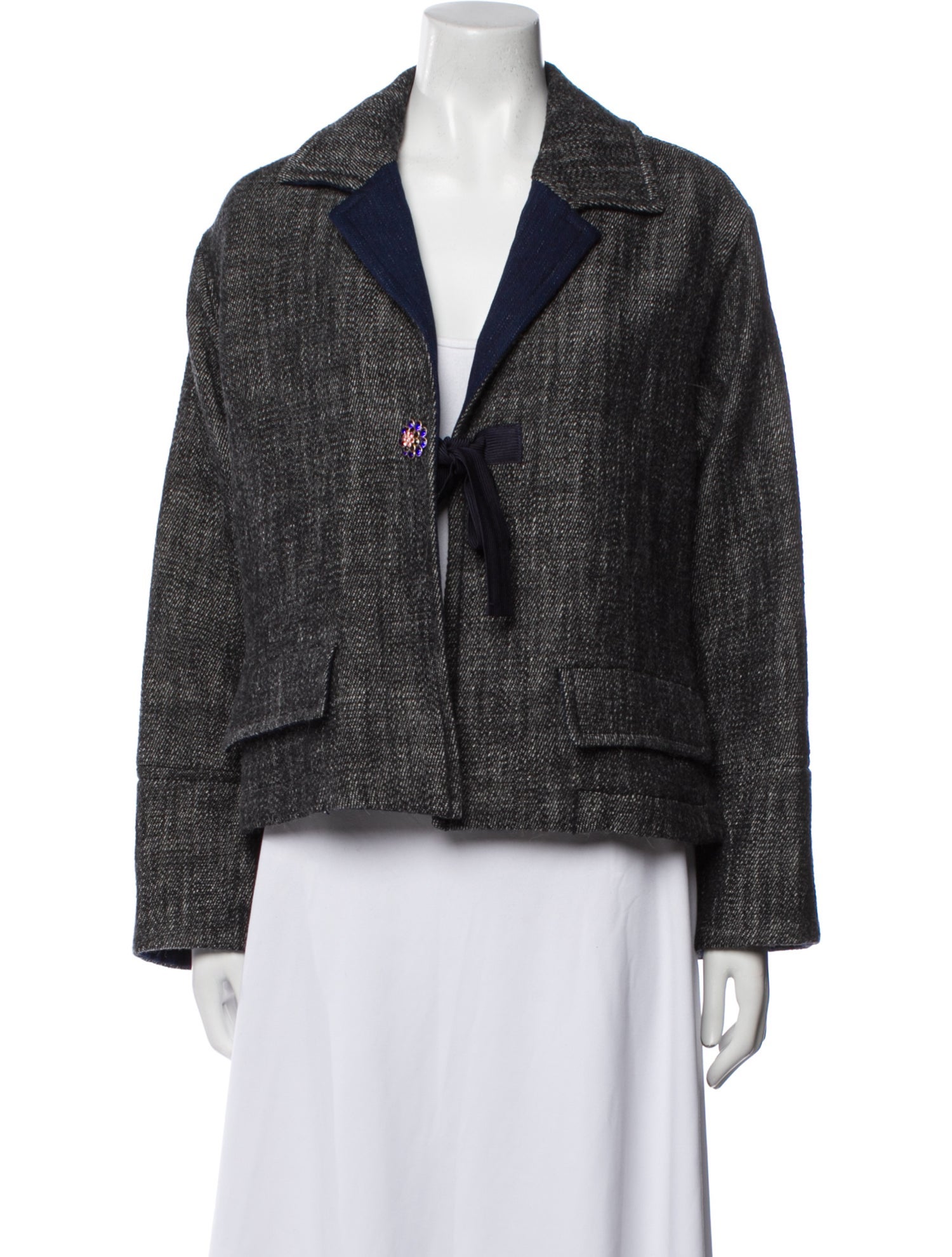 Odeeh Tweed Pattern Blazer