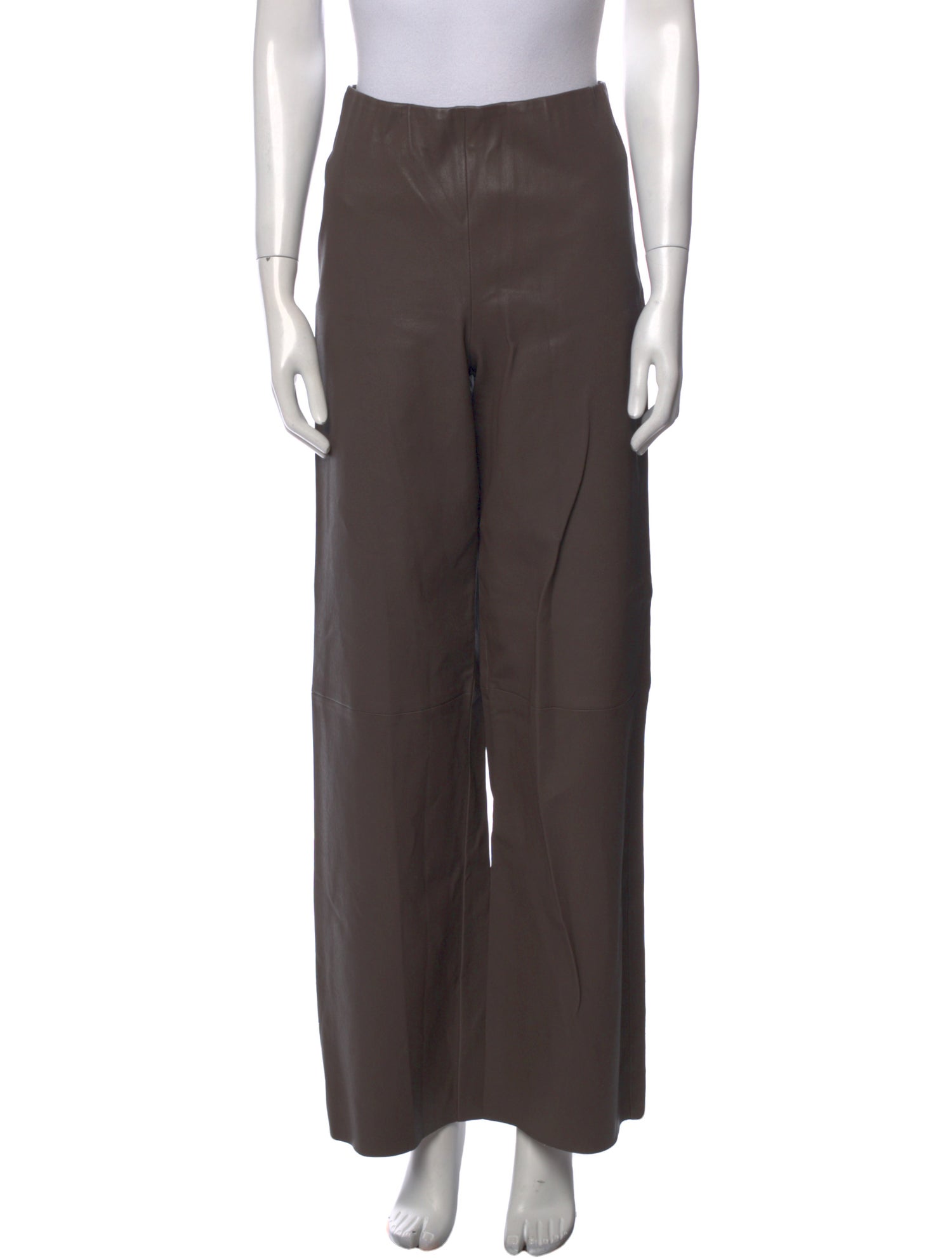 Odeeh Lamb Leather Wide Leg Pants