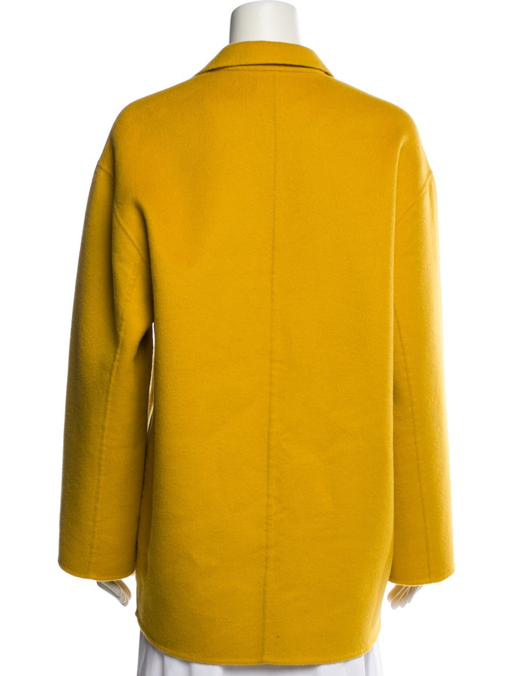 Odeeh Wool Jacket Yellow Shawl Collar Patch Pocke… - image 3