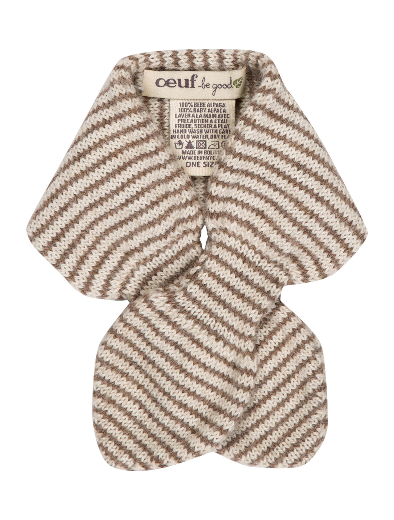 Oeuf Girls Striped Baby Alpaca Scarf Girls Woeeu500 The Realreal