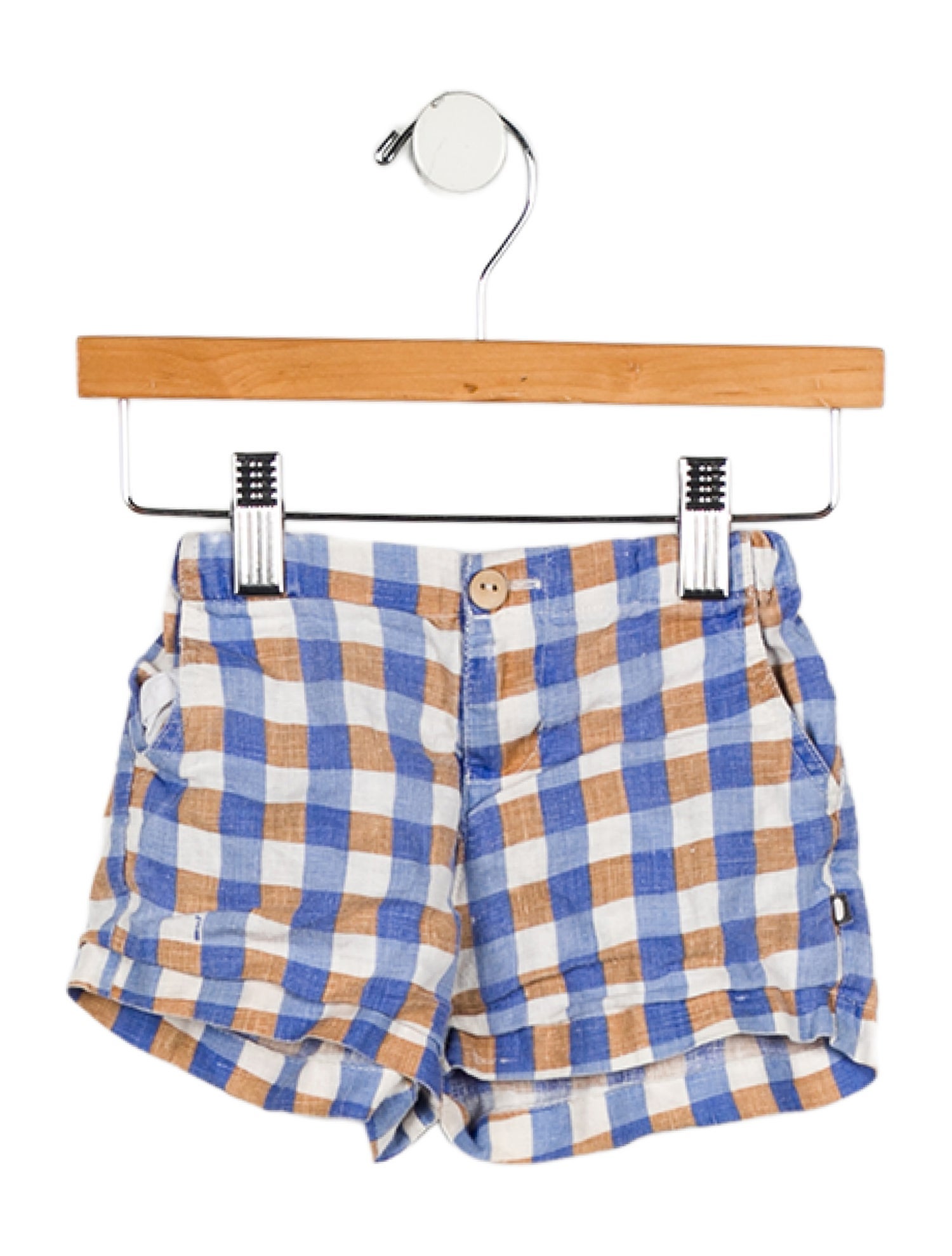 Oeuf Infant Girls' Checker Print Shorts