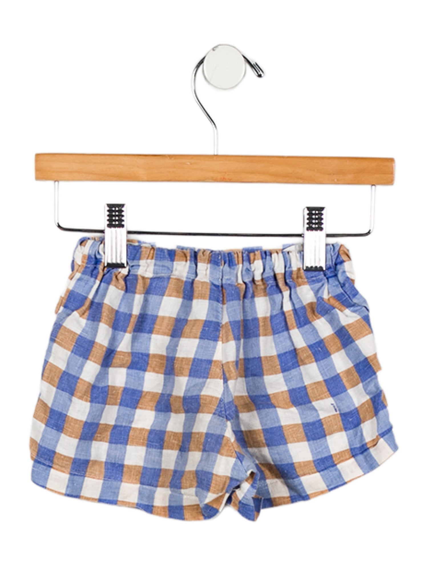 Oeuf Infant Girls' Checker Print Shorts