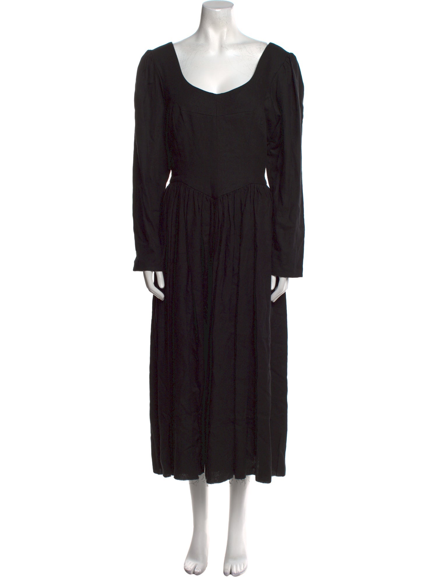 Ovate Scoop Neck Midi Length Dress