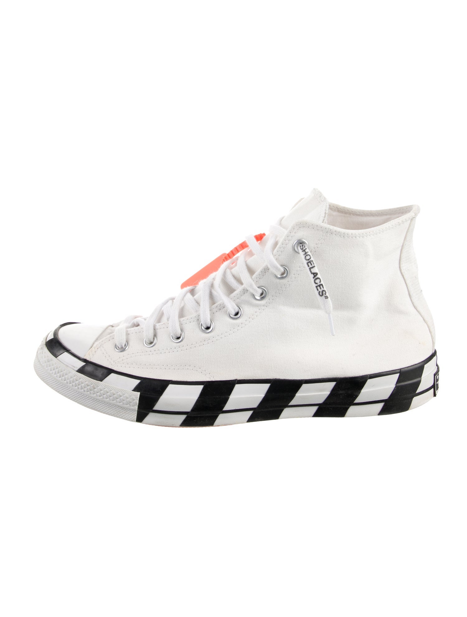 Off-White x Converse Chuck Taylor Canvas Striped Athletic Sneakers