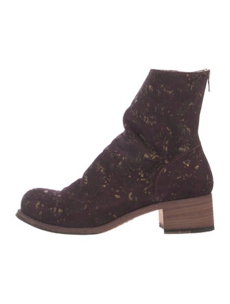 Officine Creative Suede Printed Combat Boots