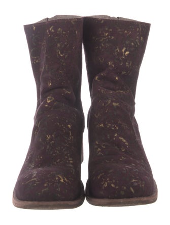 Officine Creative Suede Printed Combat Boots