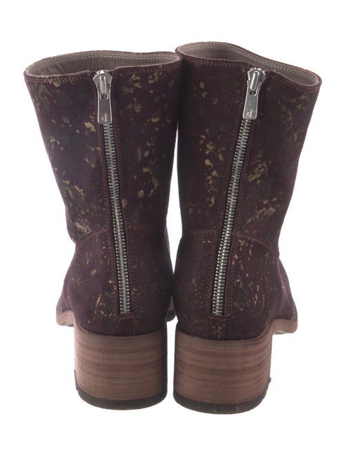 Officine Creative Suede Printed Combat Boots