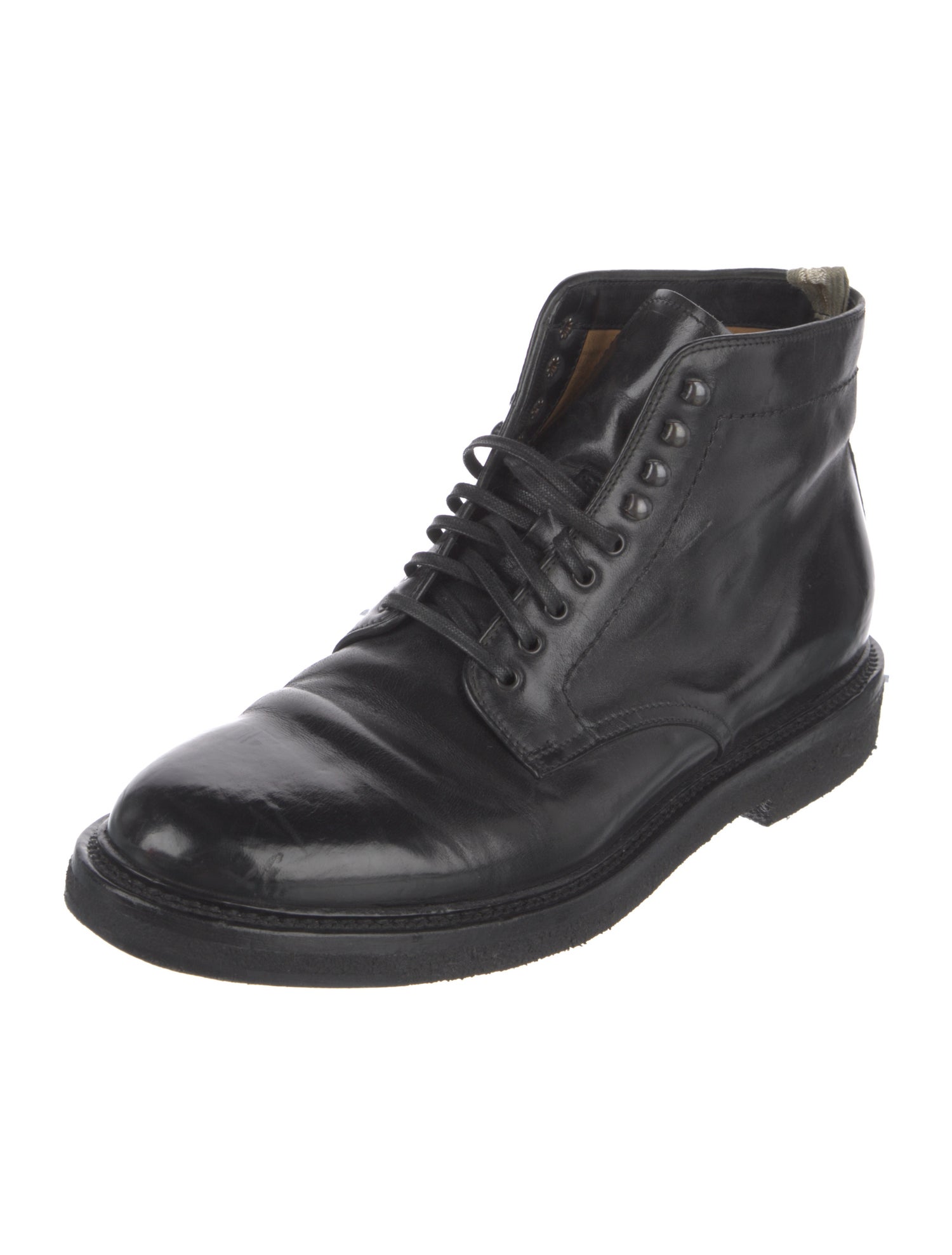 Officine Creative Leather Lace-Up Boots