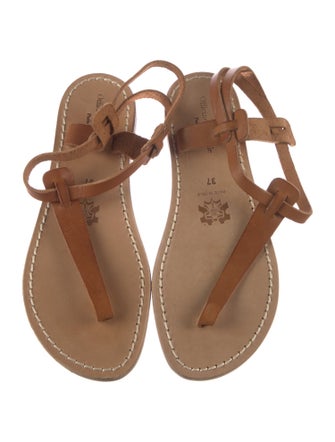 Officine Creative Leather T-Strap Sandals