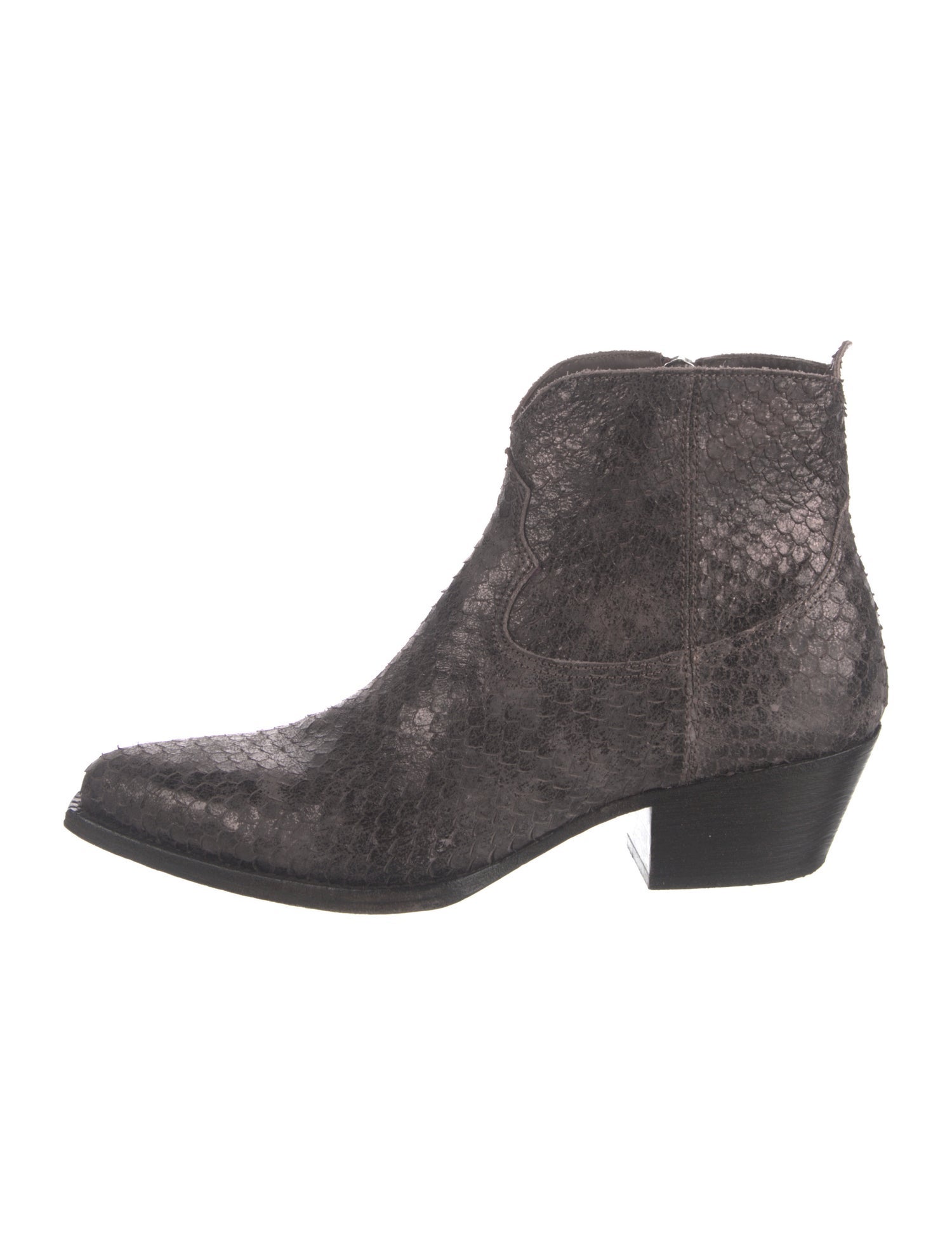 Officine Creative Leather Animal Print Western Boots