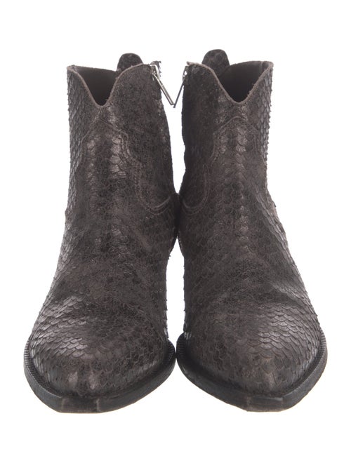 Officine Creative Leather Animal Print Western Boots