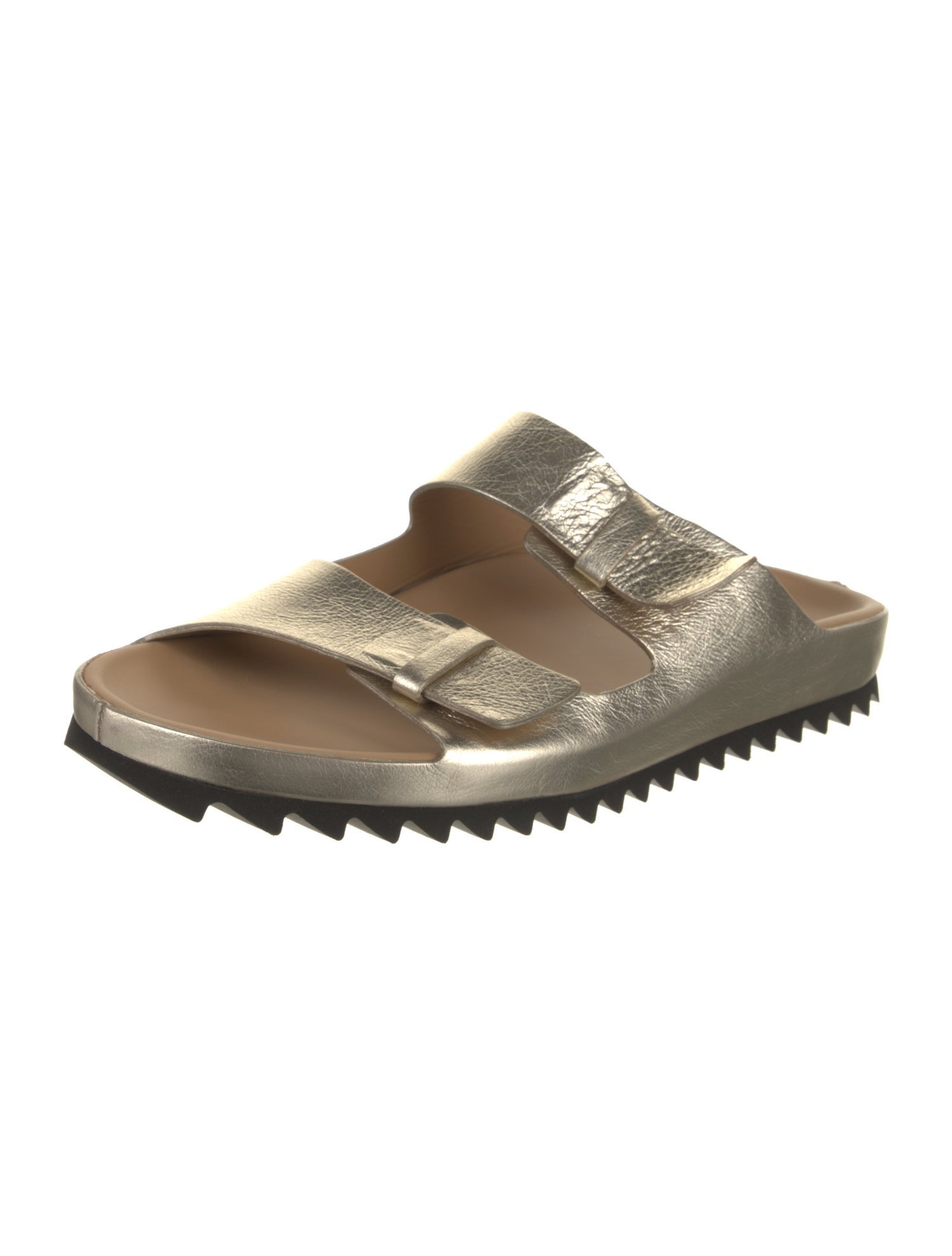 Officine Creative Leather Animal Print Slides